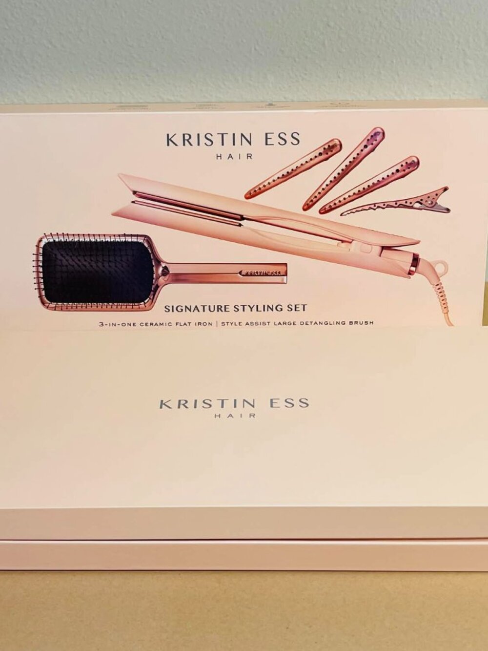 Kristin Ess Hair 3-in-1 Ceramic Flat Iron Styling Set - New